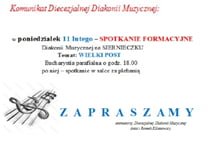 Zaproszenie na spotkanie formacyjne Diakonii Muzycznej